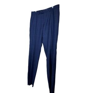 English Laundry Pants Mens 33 Windowpane Check Slim Dress Trouser‎ Flat Front